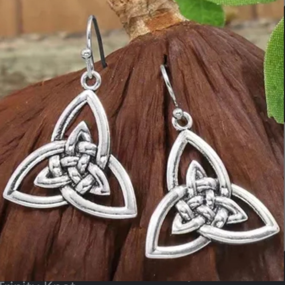 Trinity Cross Inspired Drop Earrings